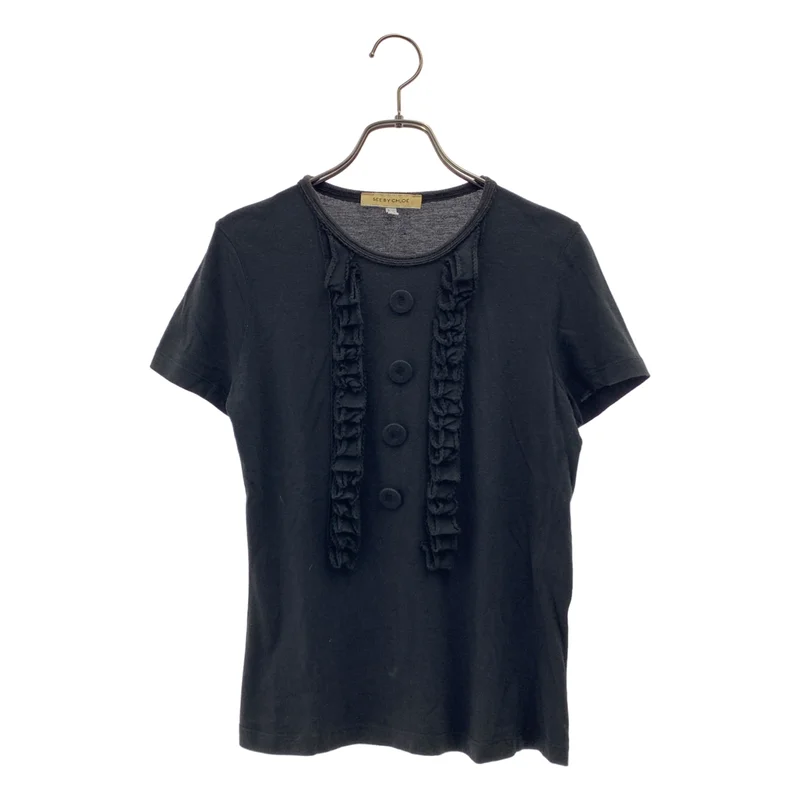 SEE BY CHLOE / シーバイクロエ | コットン フリル ボタン装飾  Tシャツ カットソー | 40 | レディース
