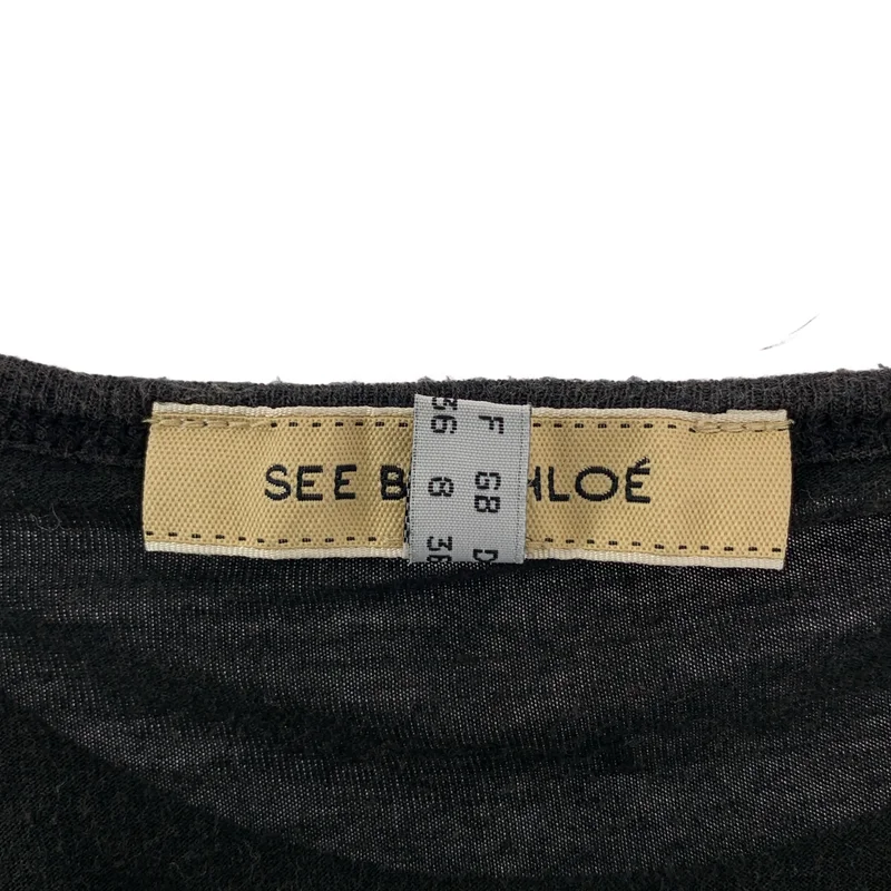 SEE BY CHLOE / シーバイクロエ | コットン フリル ボタン装飾  Tシャツ カットソー | 40 | レディース