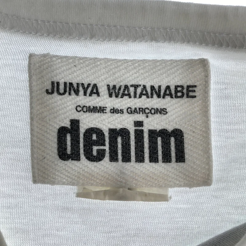JUNYA WATANABE COMME des GARCONS denim / ジュンヤワタナベコムデギャルソンデニム | 2019SS | コットン ロゴプリント クルーネックカットソー | S | レディース
