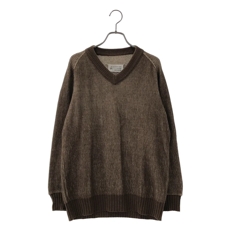 Maison Martin Margiela / メゾンマルタンマルジェラ | コットン Vネック リブニット | S | メンズ