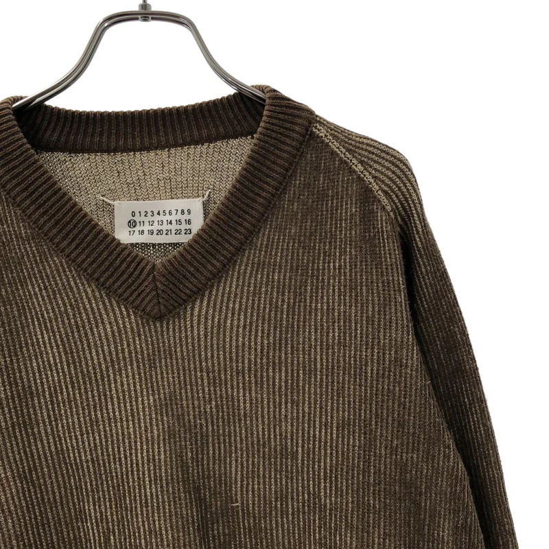 Maison Martin Margiela / メゾンマルタンマルジェラ | コットン Vネック リブニット | S | メンズ