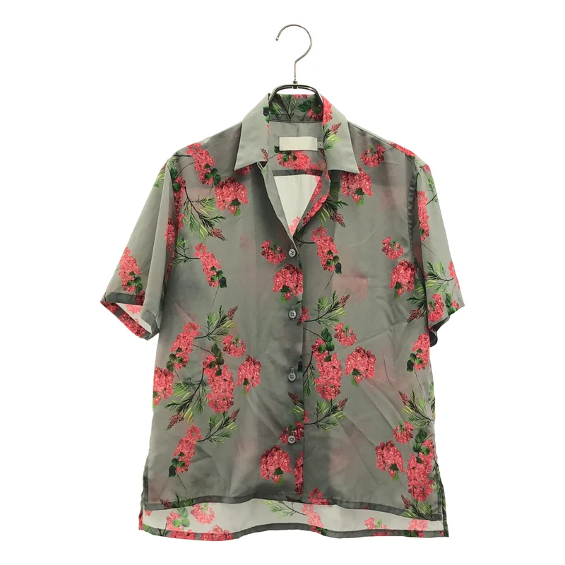 Graphpaper / グラフペーパー | Flower Printed Open Collar Shirt フラワープリント シャツ | 0 | レディース