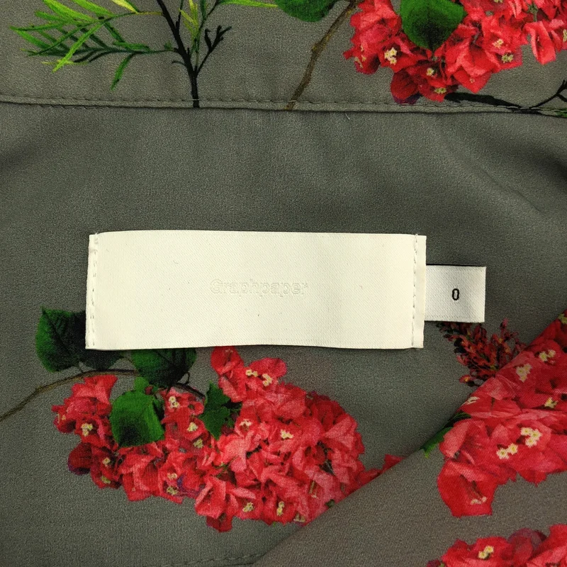 Graphpaper / グラフペーパー | Flower Printed Open Collar Shirt フラワープリント シャツ | 0 | レディース