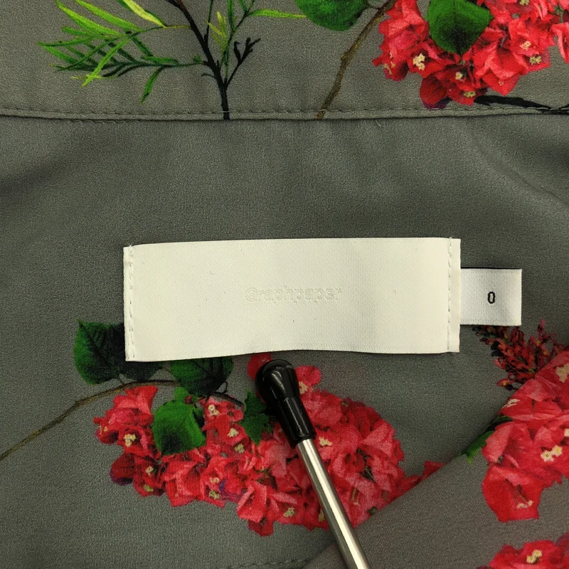 Graphpaper / グラフペーパー | Flower Printed Open Collar Shirt フラワープリント シャツ | 0 | レディース