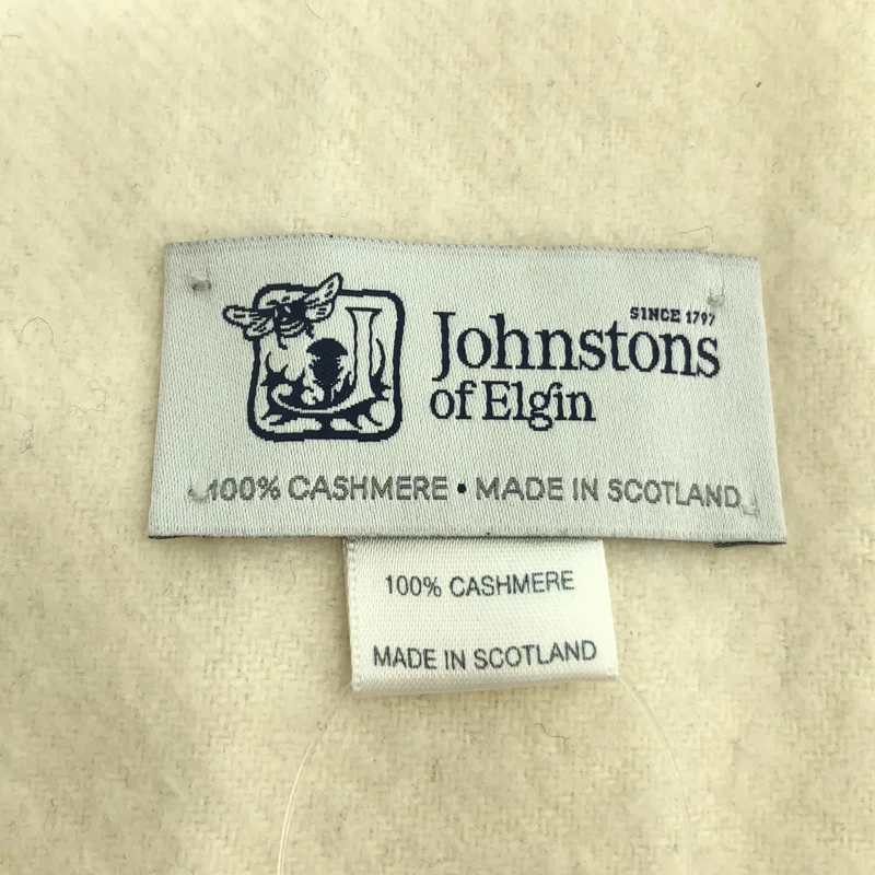 JOHNSTONS OF ELGIN / ジョンストンズオブエルガン | cashmere 100％ / カシミヤ フリンジ 大判 ストールマフラー |