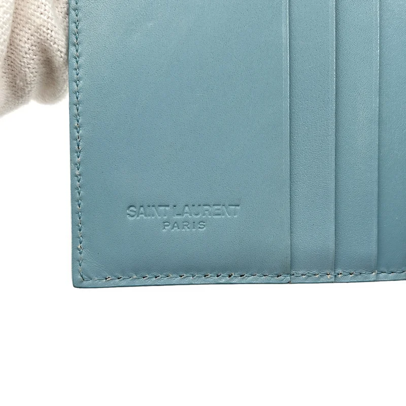 SAINT LAURENT PARIS / サンローランパリ | レザー コンパクトウォレット 3つ折り財布 |