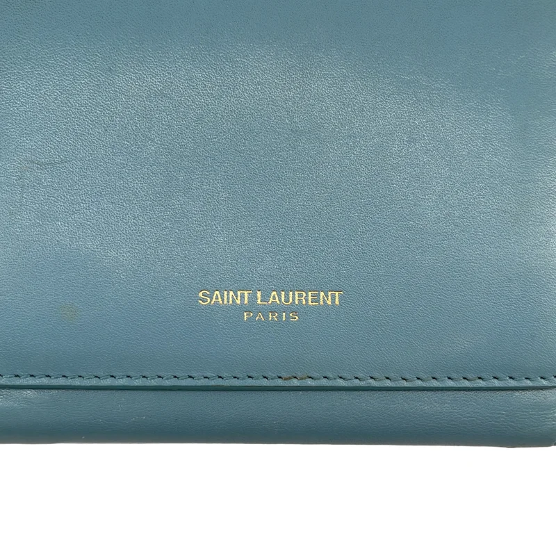 SAINT LAURENT PARIS / サンローランパリ | レザー コンパクトウォレット 3つ折り財布 |