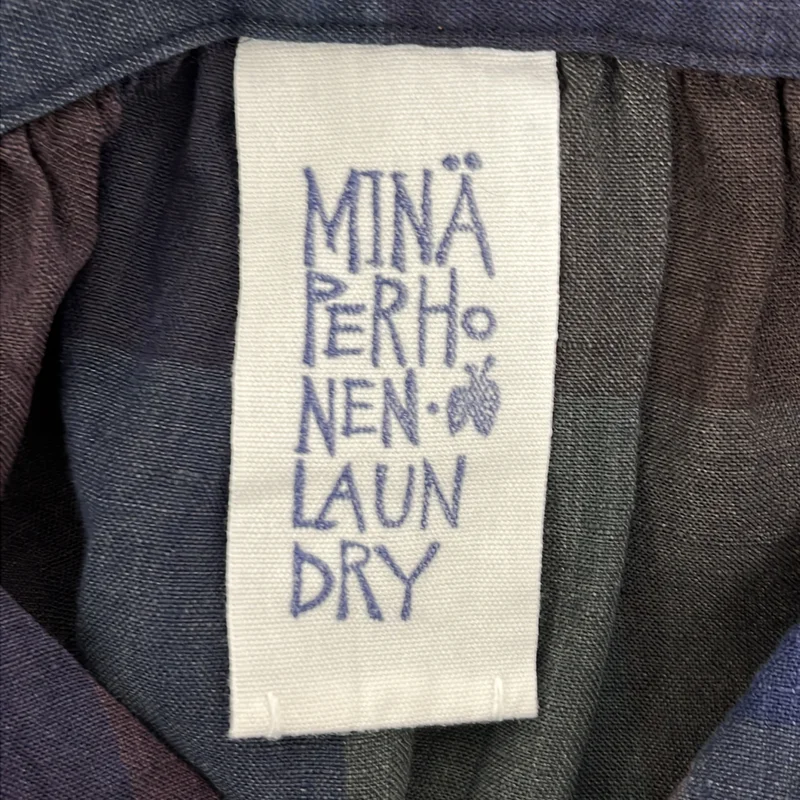 mina perhonen / ミナペルホネン | herb / リネン バックギャザー ワンピース | 36 | レディース