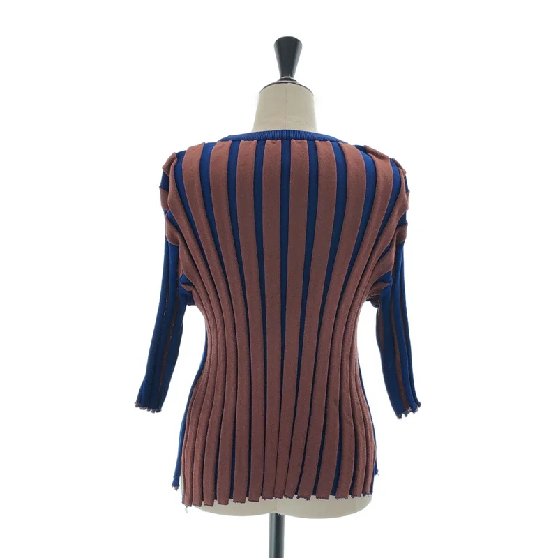 PLEATS PLEASE ISSEY MIYAKE / プリーツプリーズイッセイミヤケ | クルーネック スリット トップス | 3 | レディース