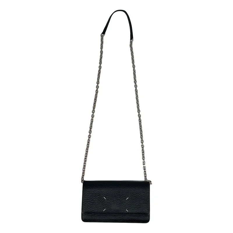 Maison Margiela / メゾンマルジェラ | 2023 | ４ステッチ グレイニーレザー チェーンウォレット ショルダーバッグ |
