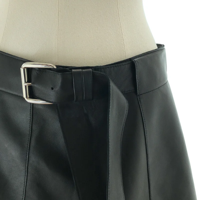 INSCRIRE / Anscrire | Leather Belt Wrap Skirt | Size 38 | Women's