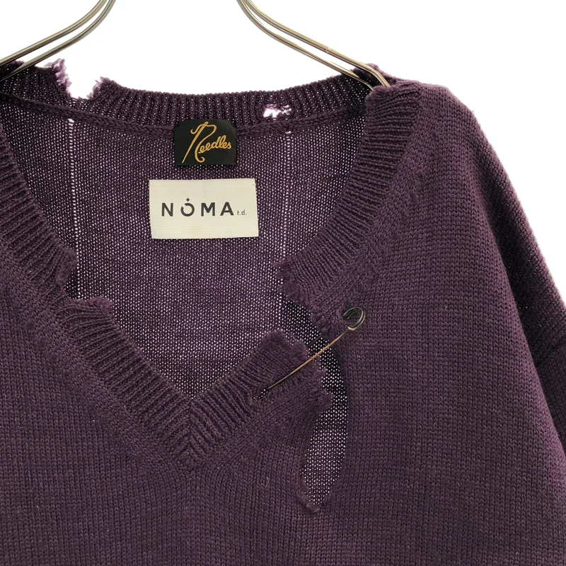 Needles / ニードルス | ×NOMA t.d. / V NECK PULLOVER SWEATER-CRUSH KNIT/KILTPIN ウール クラッシュ ニット | L | メンズ