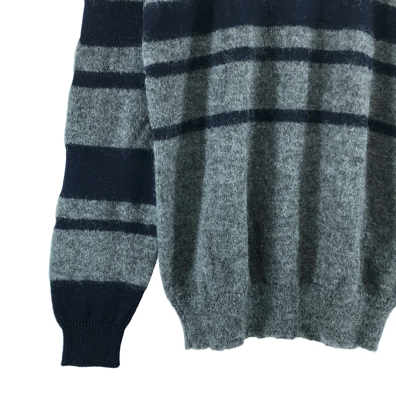 Maison Martin Margiela / メゾンマルタンマルジェラ | 2015AW | ウール モヘヤ ボーダー クルーネックニット | M | メンズ