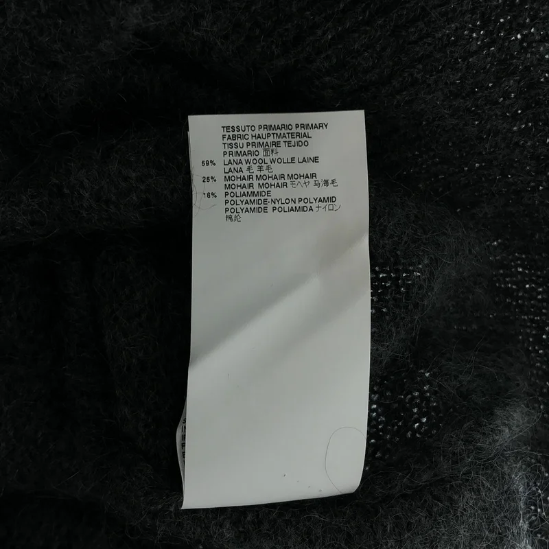 Maison Martin Margiela / メゾンマルタンマルジェラ | 2015AW | ウール モヘヤ ボーダー クルーネックニット | M | メンズ