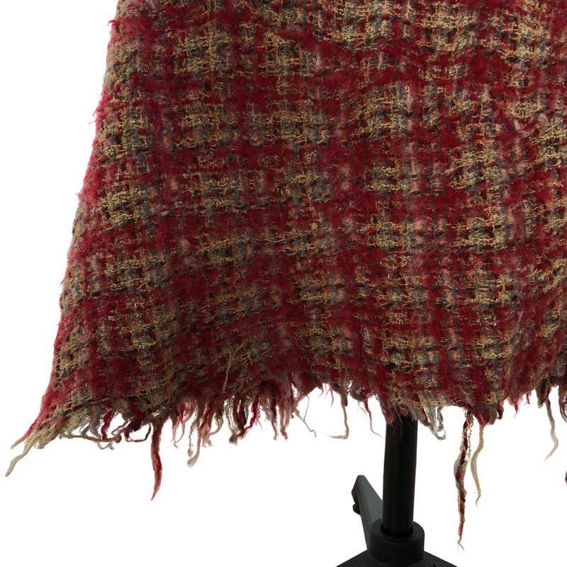 JUNYA WATANABE COMME des GARCONS / ジュンヤワタナベ | 2003AW | 縮絨加工 モヘヤ混 フリンジ スカート | M | レディース