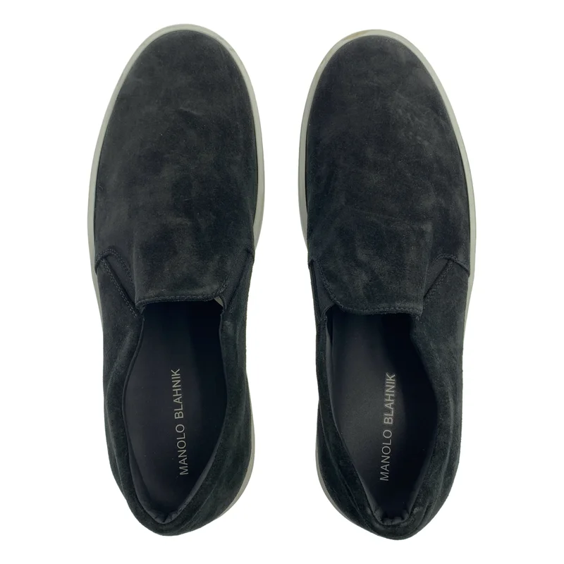 MANOLO BLAHNIK / マノロブラニク | Ron Herman 取扱い スエード レザー スリッポン シューズ | 9 | メンズ