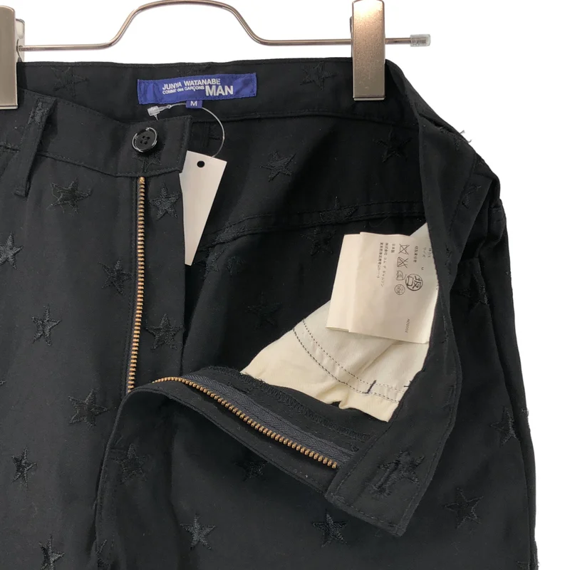 JUNYAWATANABE COMMEdesGARCONS MAN / ジュンヤワタナベマン | 2003SS | ウール コットン スター刺しゅう ストレートパンツ | M | メンズ