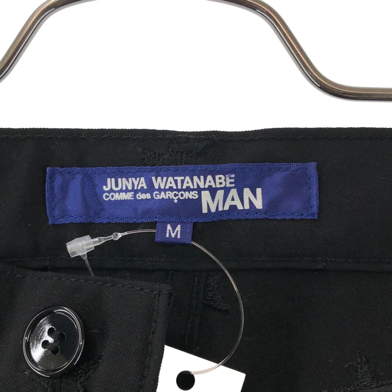 JUNYAWATANABE COMMEdesGARCONS MAN / ジュンヤワタナベマン | 2003SS | ウール コットン スター刺しゅう ストレートパンツ | M | メンズ