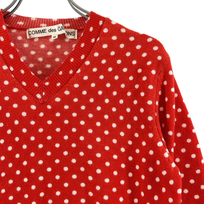 COMME des GARCONS / コムデギャルソン | 2005AW | ウール ドット Vネックニット | M | レディース
