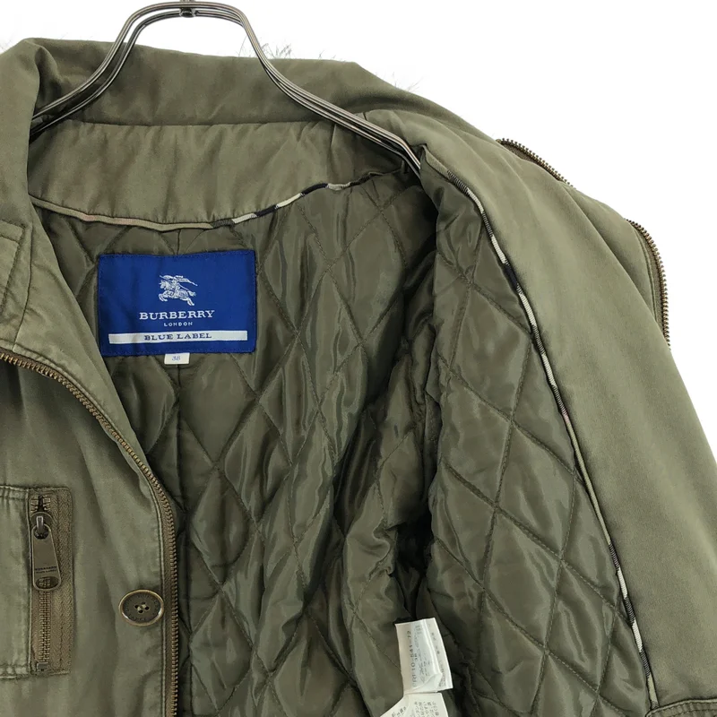 BURBERRY BLUE LABEL / バーバリーブルーレーベル | コットン 裏地キルティング モッズコート | 38 | レディース