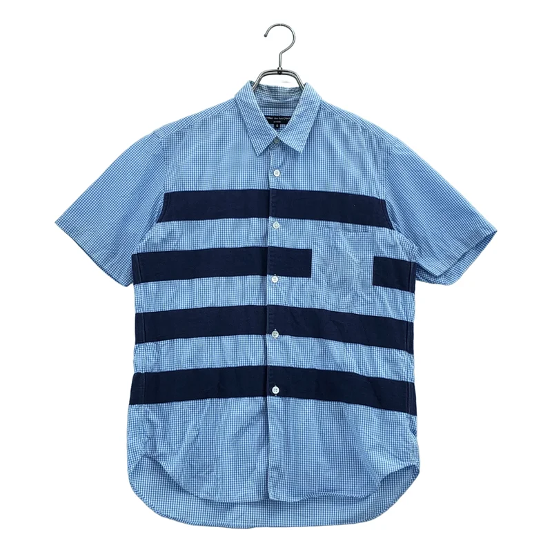 COMME des GARCONS HOMME / コムデギャルソンオム | 2011SS | ギンガムチェック ボーダー 切替 シャツ | S | メンズ
