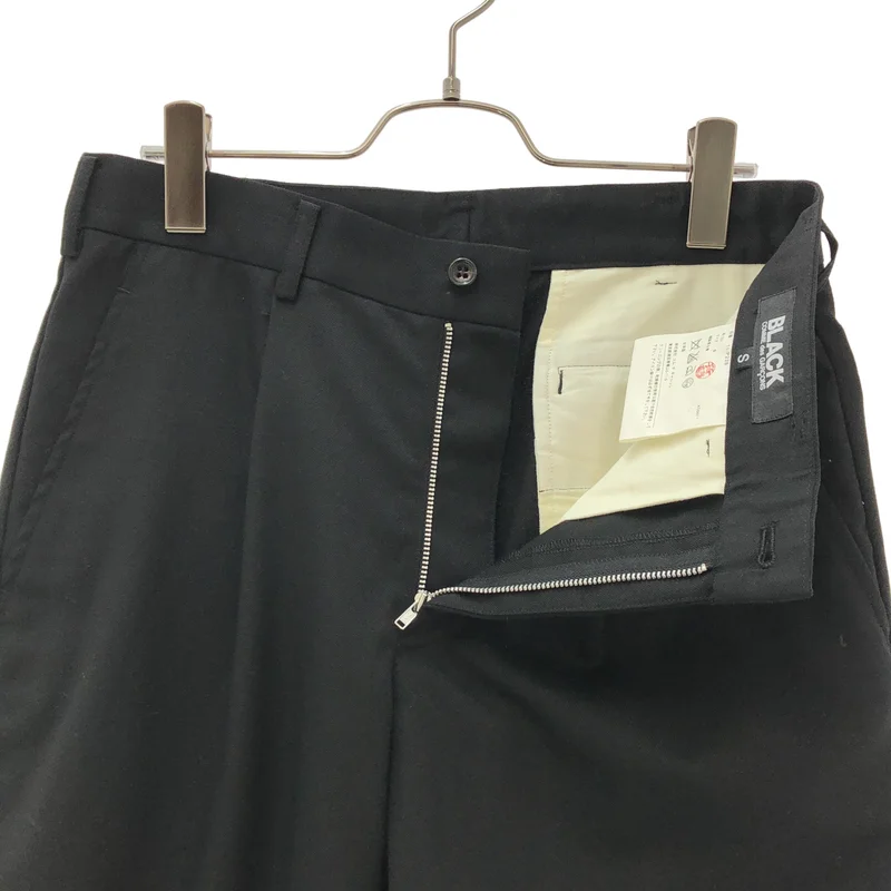 BLACK COMME des GARCONS / ブラックコムデギャルソン | 2012SS | ウールギャバ タックショートパンツ | S | メンズ