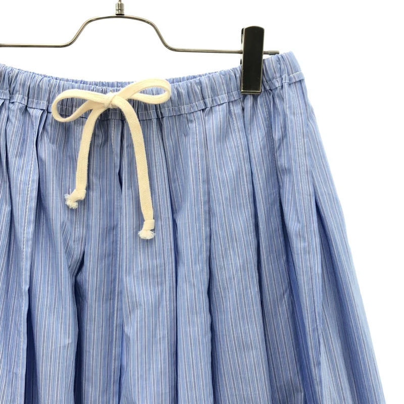 tricot COMME des GARCONS / トリココムデギャルソン | 2014AW | コットン ストライプ ボンボン装飾 プリーツスカート |