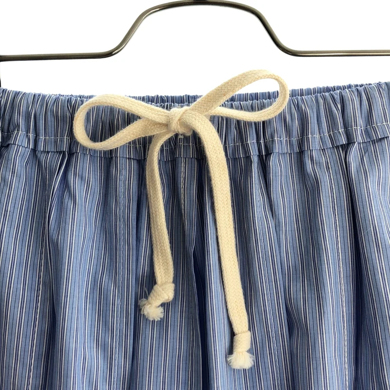 tricot COMME des GARCONS / トリココムデギャルソン | 2014AW | コットン ストライプ ボンボン装飾 プリーツスカート |
