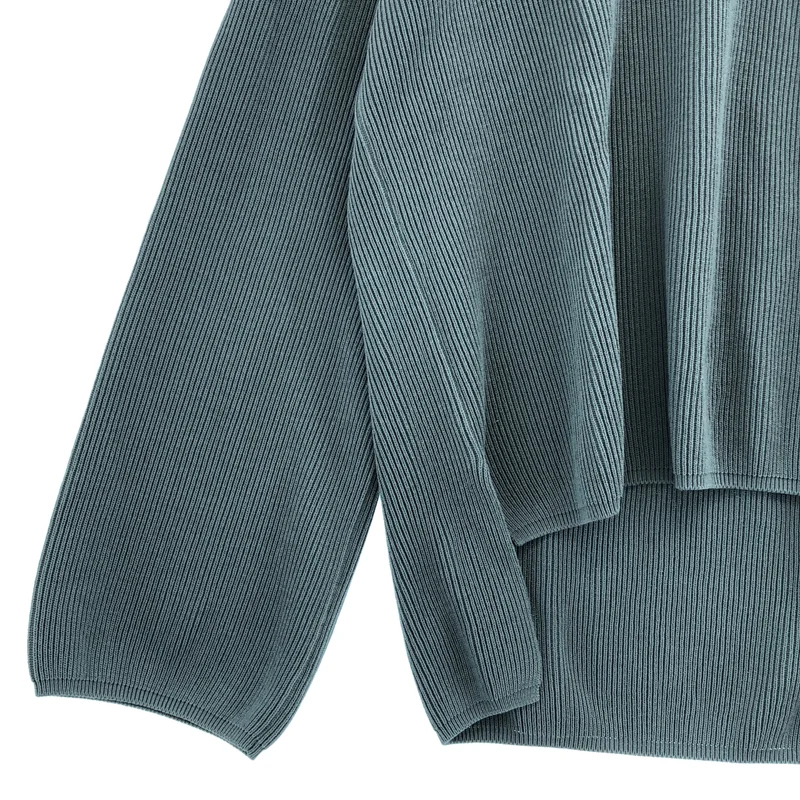 BATONER / バトナー | HIGH COUNT RIB V-NECK Vネック リブニット | 2 | レディース