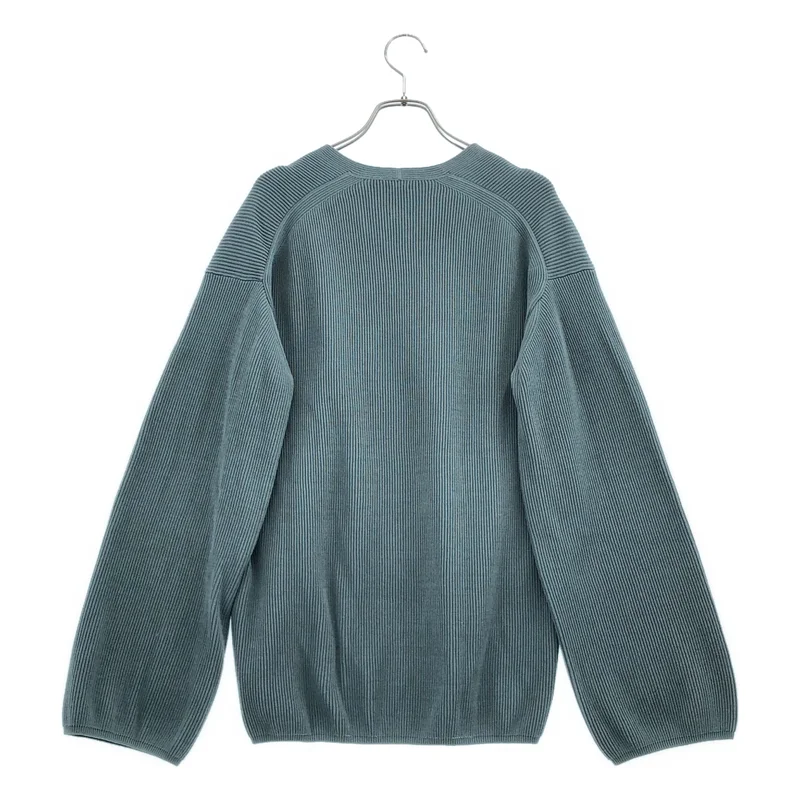 BATONER / バトナー | HIGH COUNT RIB V-NECK Vネック リブニット | 2 | レディース