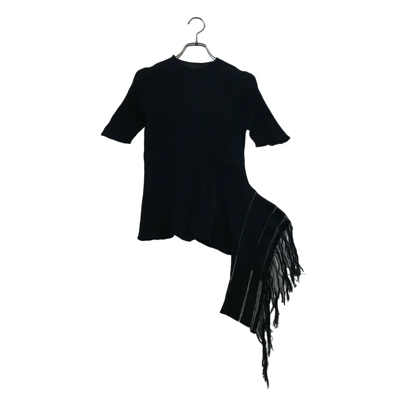 Y's / ワイズヨウジヤマモト | 2023SS | WHOLEGARMENT RIB FRINGE SHORT SLEEVE ニット_半袖 | 2 | レディース