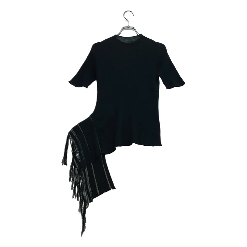 Y's / ワイズヨウジヤマモト | 2023SS | WHOLEGARMENT RIB FRINGE SHORT SLEEVE ニット_半袖 | 2 | レディース