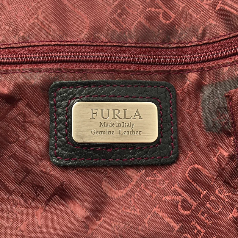 FURLA / フルラ | レザー チャーム ハンド トートバッグ / ロゴ総裏地 |
