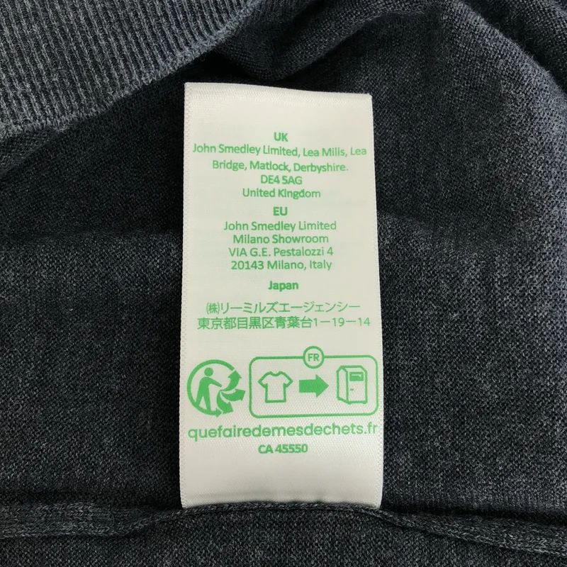 JOHN SMEDLEY / ジョンスメドレー | メリノウールVネックニット | S/M | レディース