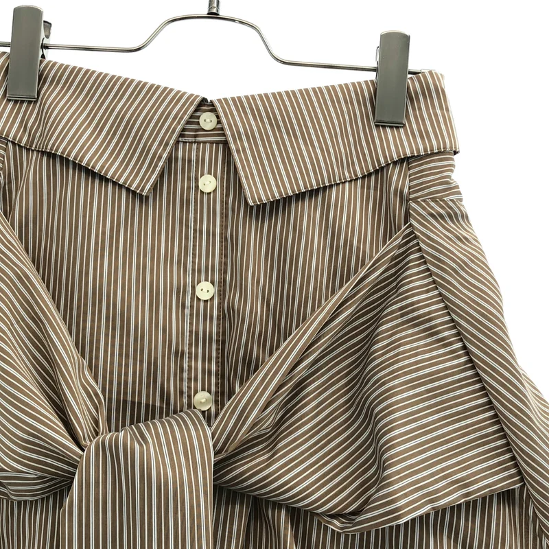 AMERI / アメリ | STRIPE SHIRT DETAIL MINI SKIRT /ストライプシャツディテール ミニスカート | S | レディース