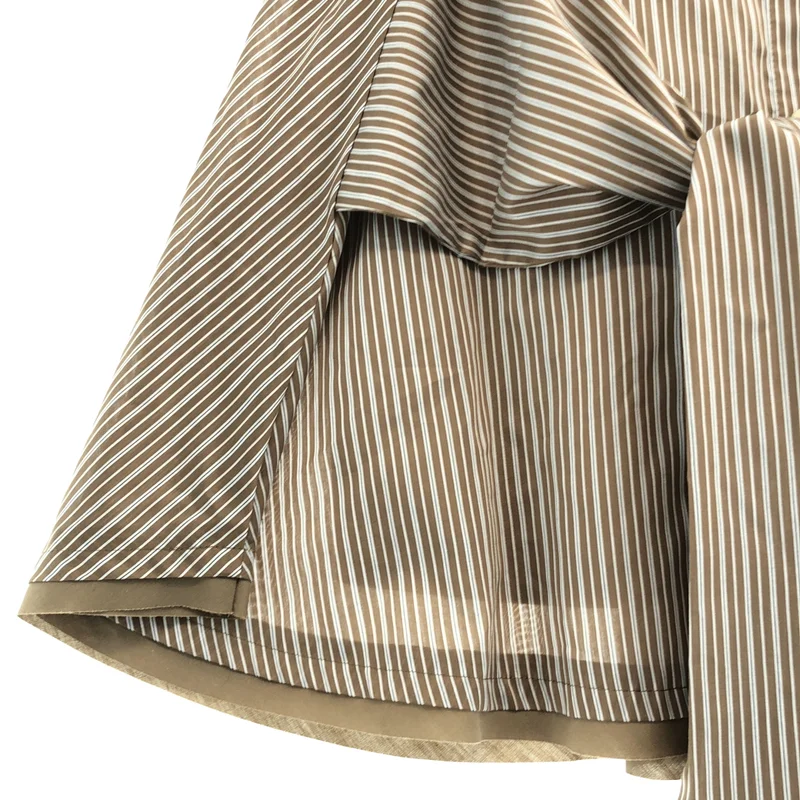 AMERI / アメリ | STRIPE SHIRT DETAIL MINI SKIRT /ストライプシャツディテール ミニスカート | S | レディース