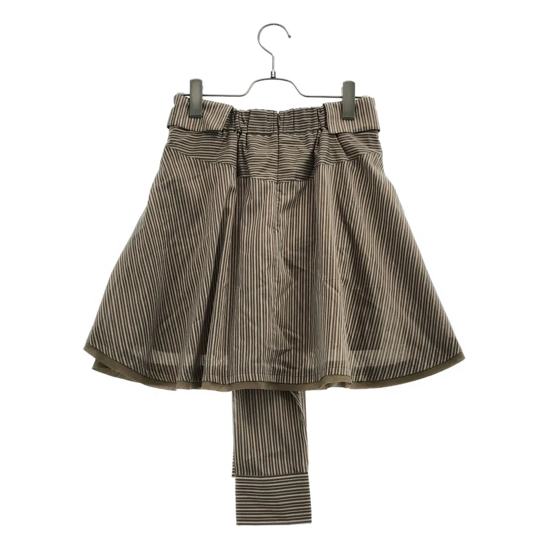 AMERI / アメリ | STRIPE SHIRT DETAIL MINI SKIRT /ストライプシャツディテール ミニスカート | S | レディース
