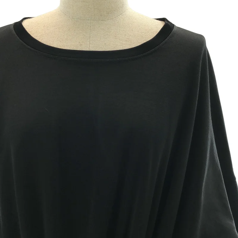 MM6 Maison Margiela / エムエムシックスメゾンマルジェラ | 2018AW | FRONT DRAPE DRESS スウェット 切替 ワンピース | S | レディース