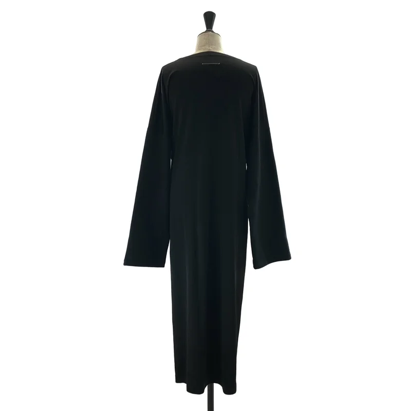 MM6 Maison Margiela / エムエムシックスメゾンマルジェラ | 2018AW | FRONT DRAPE DRESS スウェット 切替 ワンピース | S | レディース