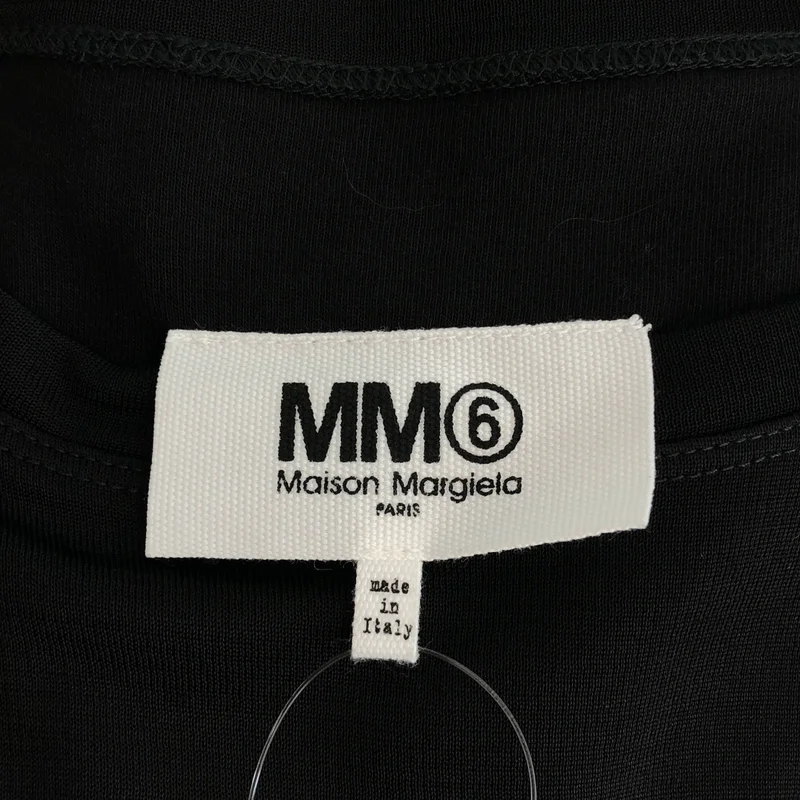 MM6 Maison Margiela / エムエムシックスメゾンマルジェラ | 2018AW | FRONT DRAPE DRESS スウェット 切替 ワンピース | S | レディース