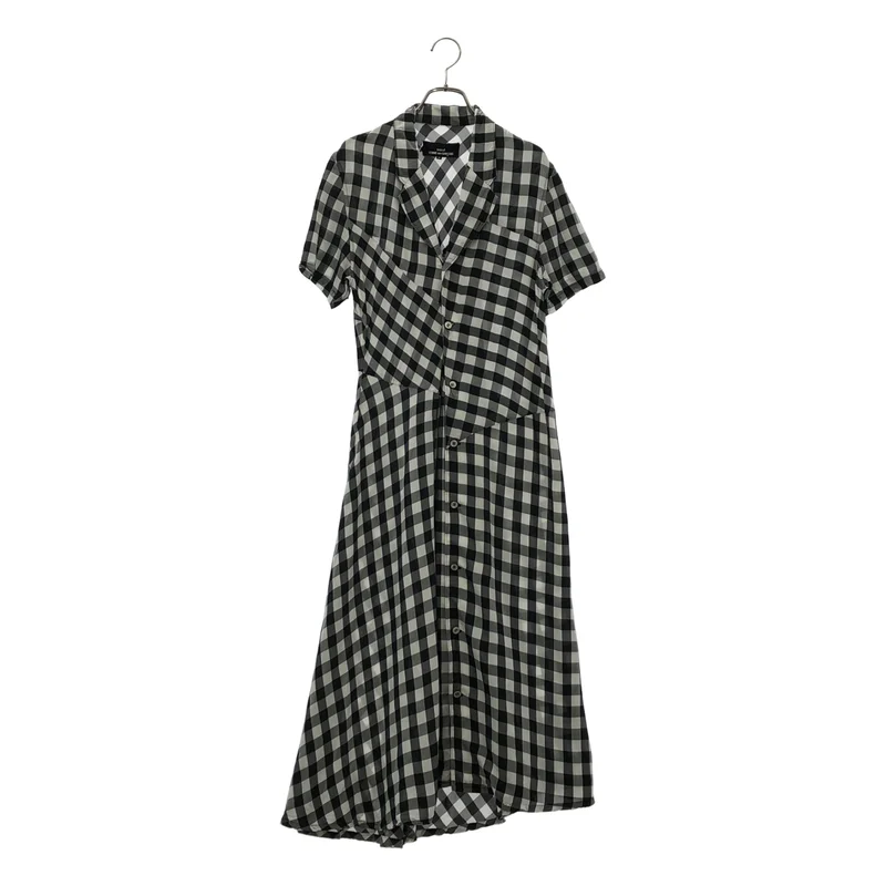 tricot COMME des GARCONS / トリココムデギャルソン | 1992AW | レーヨン オープンカラー チェックシャツワンピース | M | レディース