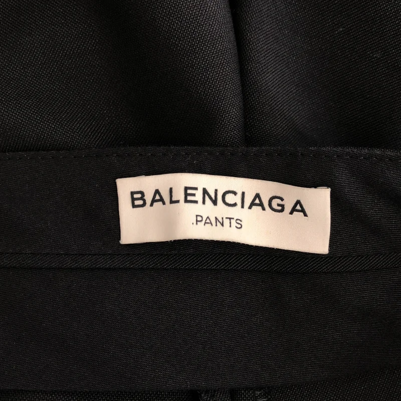 BALENCIAGA / バレンシアガ | ウール 裾ジップ スラックス パンツ | 40 | レディース