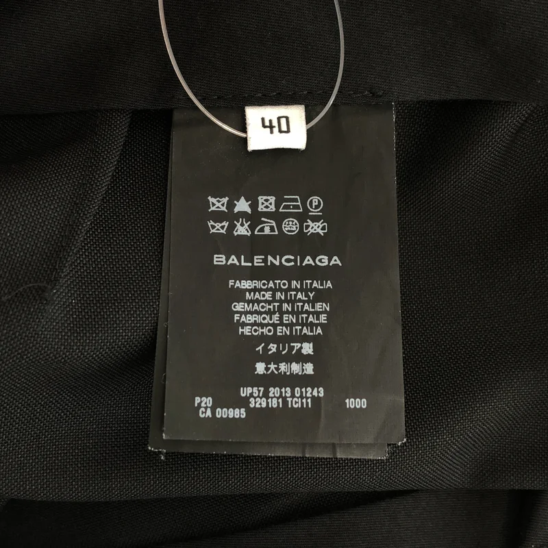 BALENCIAGA / バレンシアガ | ウール 裾ジップ スラックス パンツ | 40 | レディース