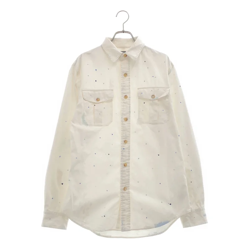 POLO BY RALPH LAUREN / ポロバイラルフローレン | CLASSIC FIT コットン ロゴ刺しゅう ペイントシャツ | S | メンズ