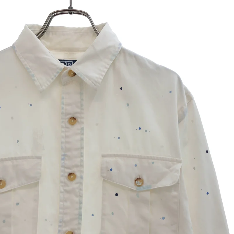 POLO BY RALPH LAUREN / ポロバイラルフローレン | CLASSIC FIT コットン ロゴ刺しゅう ペイントシャツ | S | メンズ