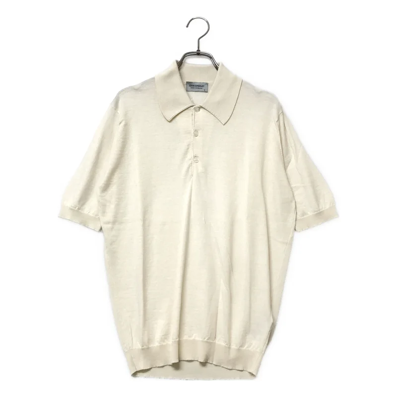 JOHN SMEDLEY / ジョンスメドレー | ウール コットン 半袖 ニットポロシャツ | S | メンズ