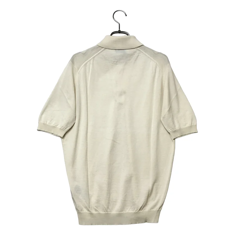 JOHN SMEDLEY / ジョンスメドレー | ウール コットン 半袖 ニットポロシャツ | S | メンズ