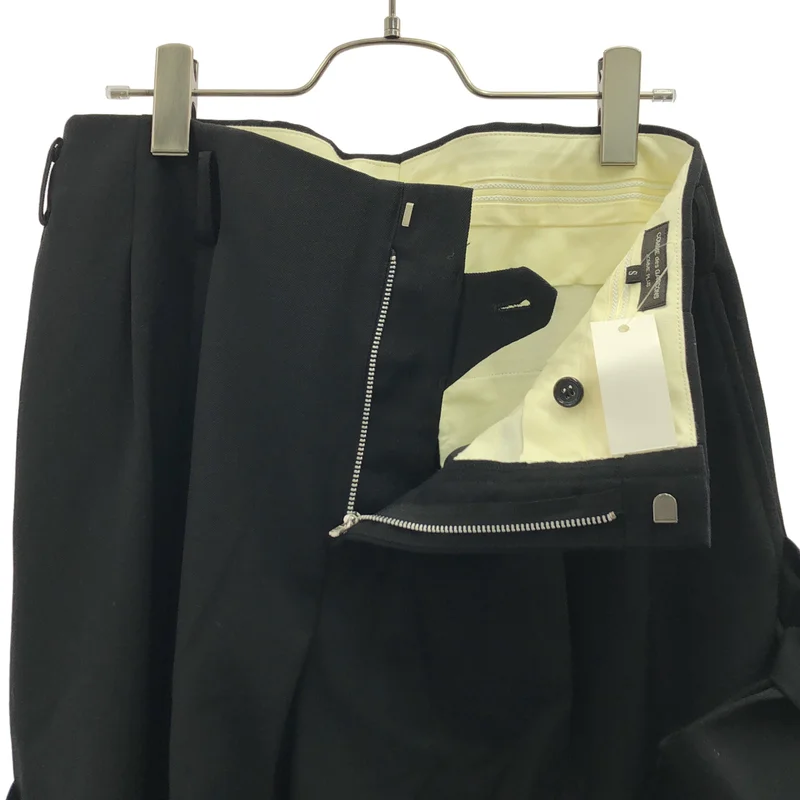COMME des GARCONS HOMME PLUS / コムデギャルソンオムプリュス | 2025SS | リボン装飾 2タック ワイドパンツ | S | メンズ