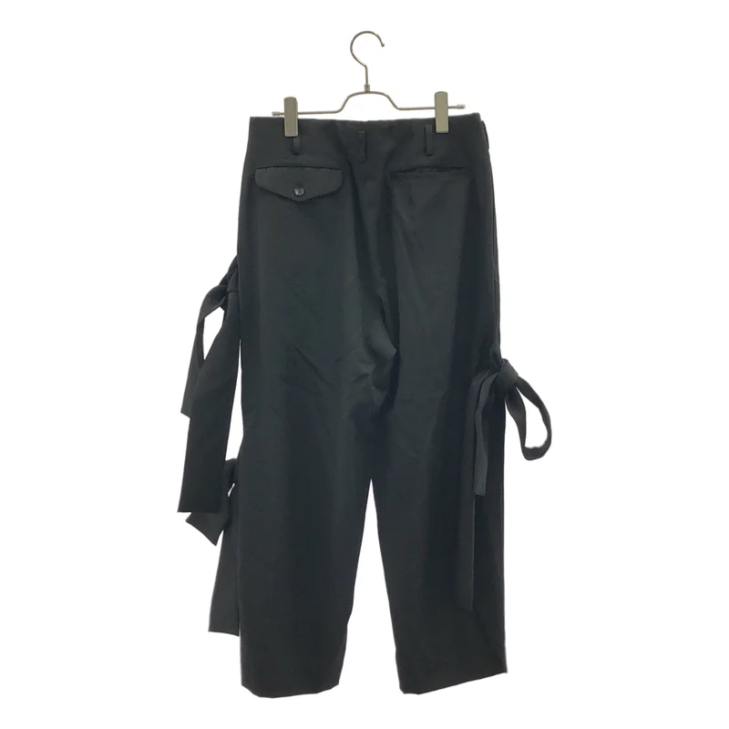 COMME des GARCONS HOMME PLUS / コムデギャルソンオムプリュス | 2025SS | リボン装飾 2タック ワイドパンツ | S | メンズ