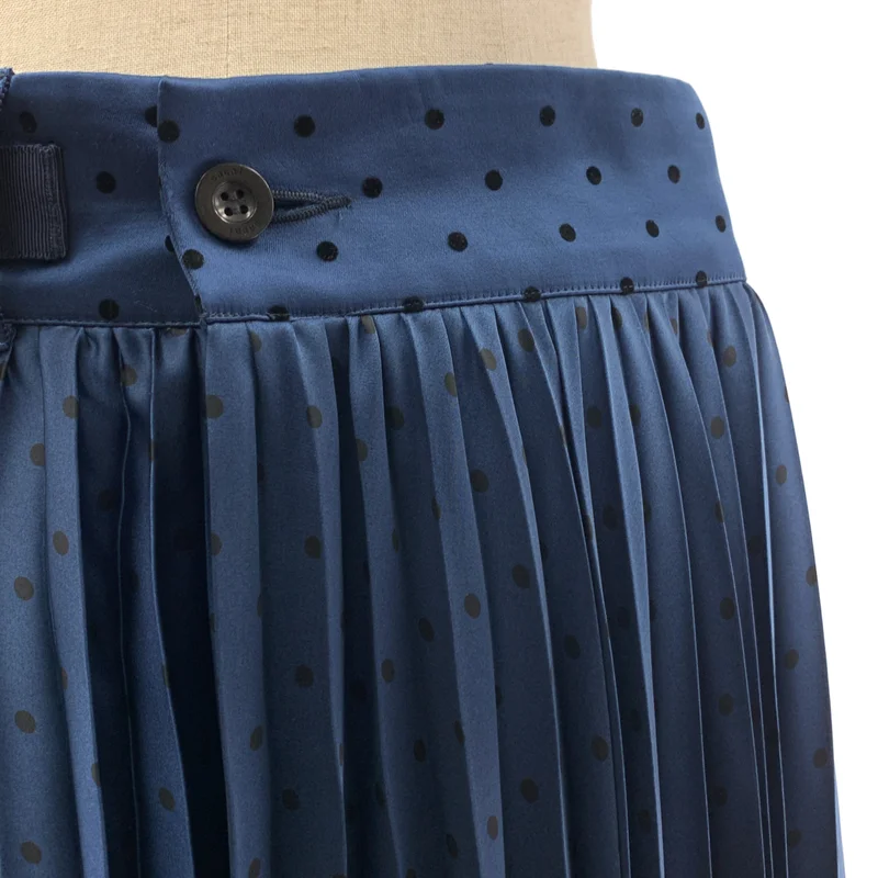 sacai / サカイ | Polka Dot Print ポルカドット プリーツ ロングスカート | 2 | レディース